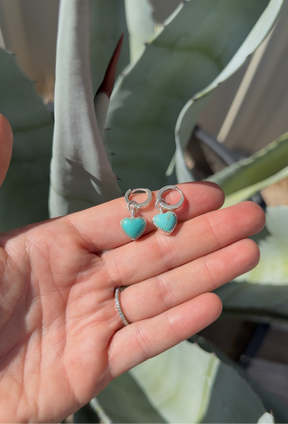 Heart Huggie Earrings