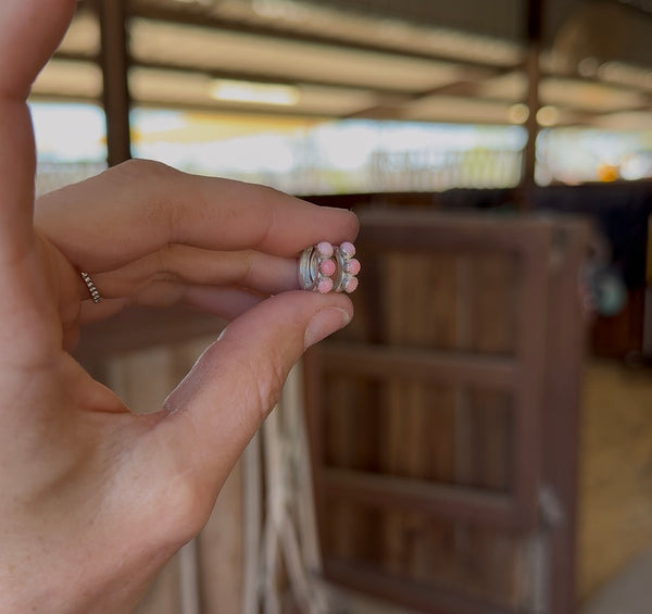 2 week preorder- Pink Conch Shell Huggie Earrings