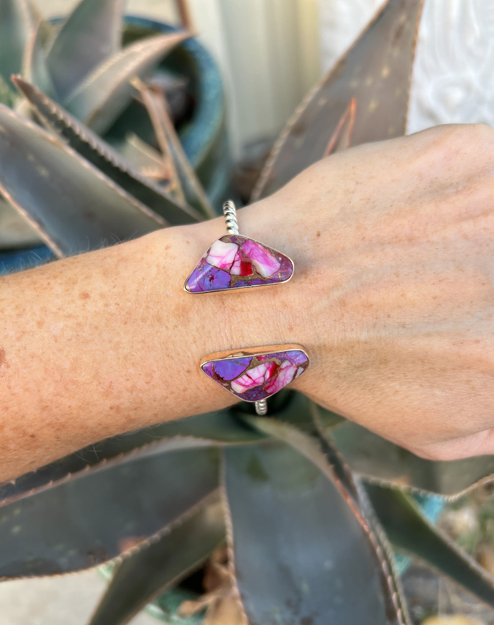 Sterling and Gold-filled double cuff