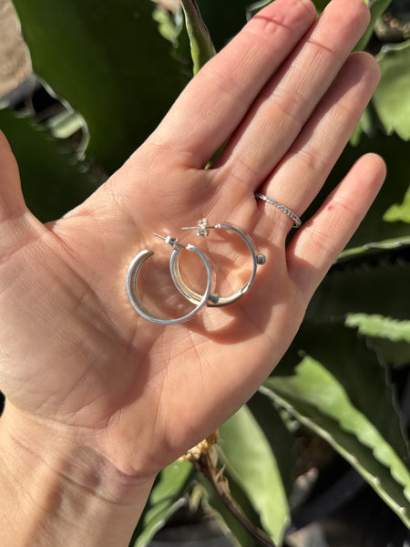 Hammered Hoop Earrings