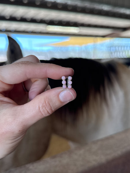 2 week preorder- Pink Conch Shell Huggie Earrings
