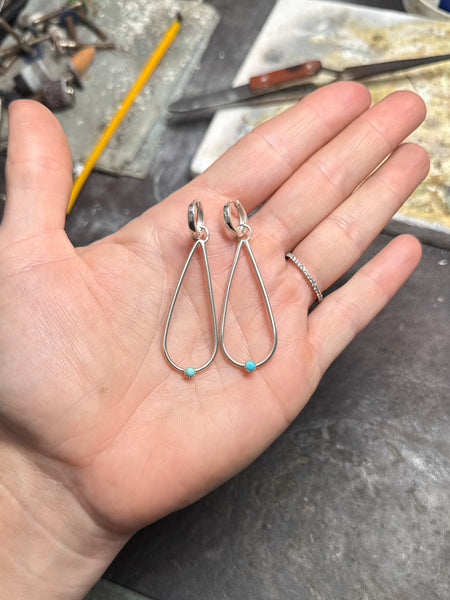 Huggie Drop Earrings