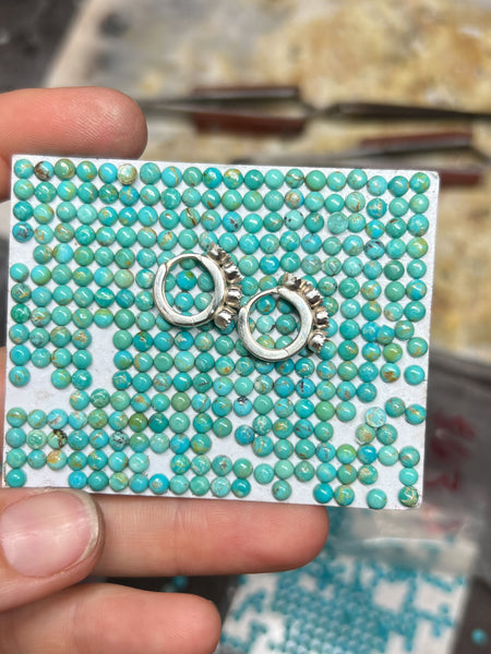 NEW COLOR -Preorder 2 weeks 4 stone Huggie earrings