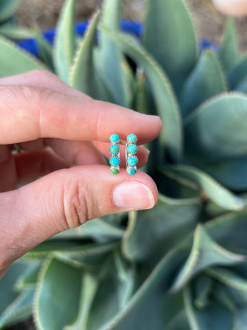 NEW COLOR -Preorder 2 weeks 4 stone Huggie earrings