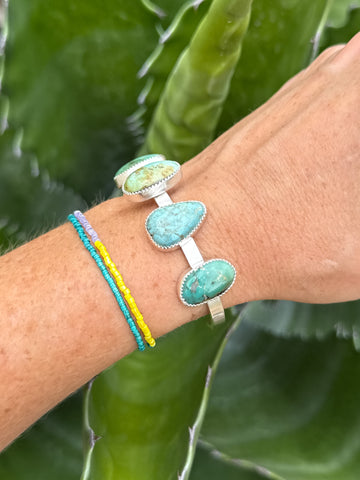 5 Stone Turquoise Cuff