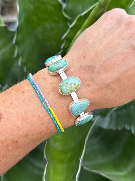 5 Stone Turquoise Cuff