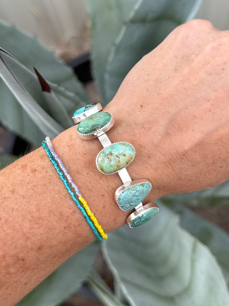 5 Stone Turquoise Cuff