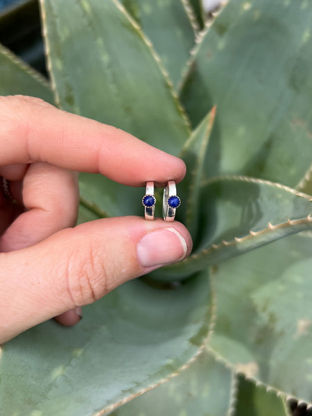 Lapis Huggie earrings