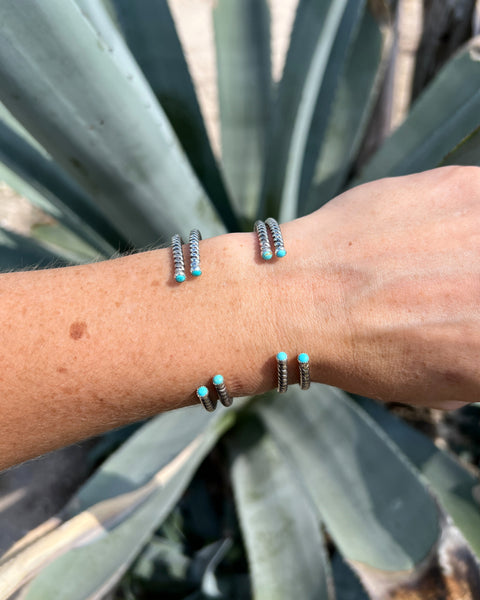 Simple Twist Cuff with Turquoise