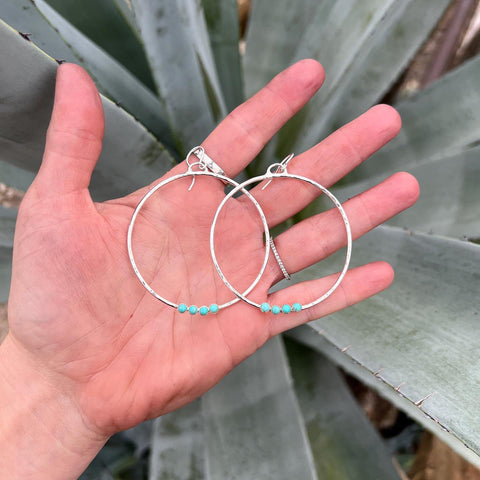 Hammered Hoop Earring